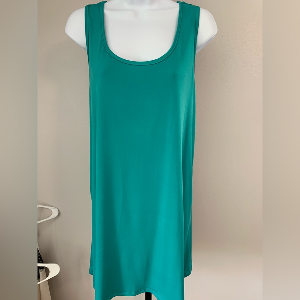 The Zig Zag Stripe Green Relaxed Sleeveless Tank Top
